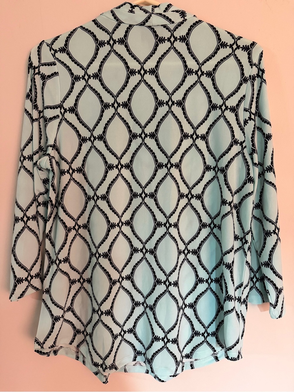 NWOT JM Collection Printed 3/4 Sleeve V-Neck Knit Top PM Medium Petite - Picture 3 of 6